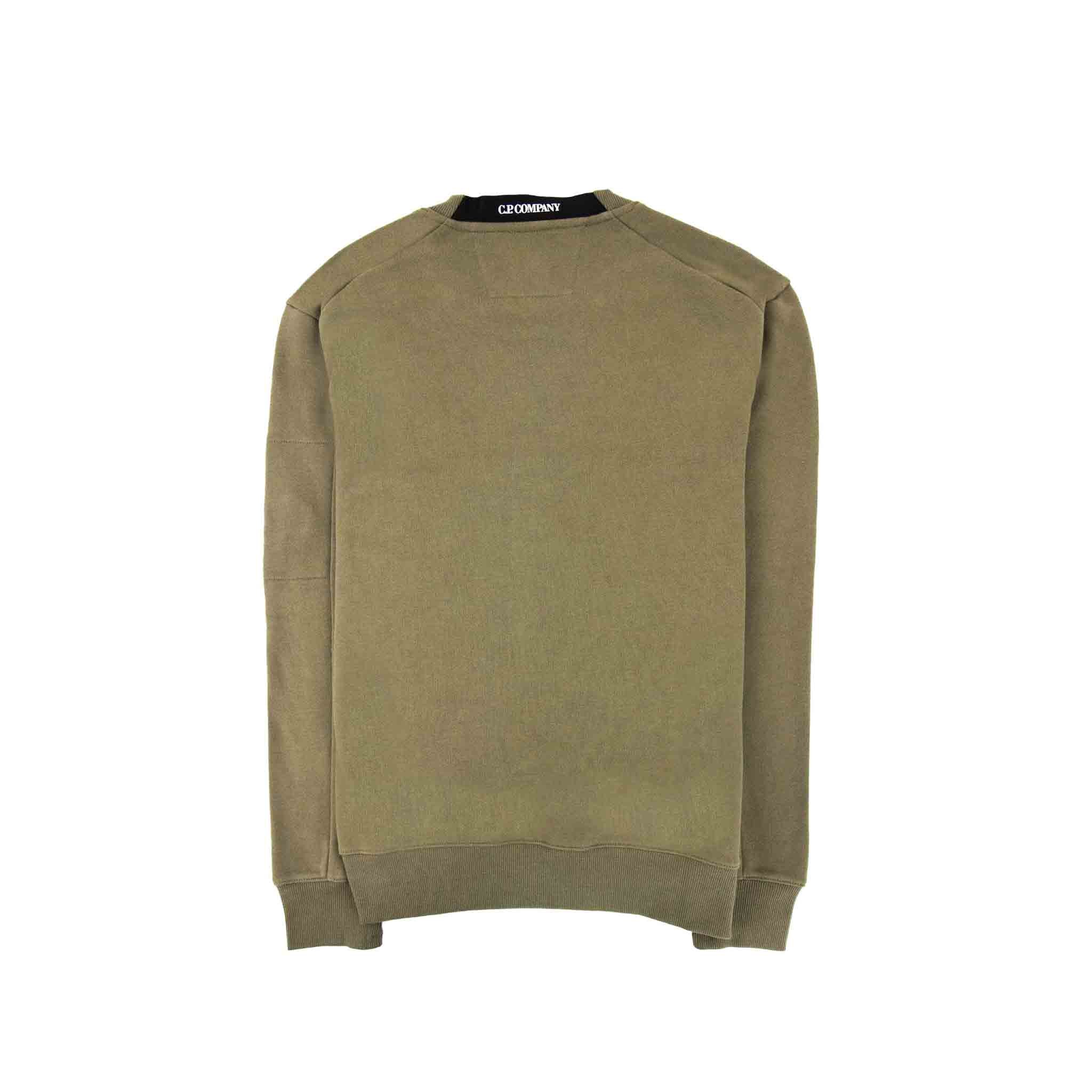 C.P. Company Diagonal Raised Fleece Sweatshirt in Lead Grey