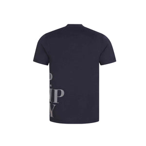 C.P. Company Jersey Graphic Logo T-Shirt in Total Eclipse