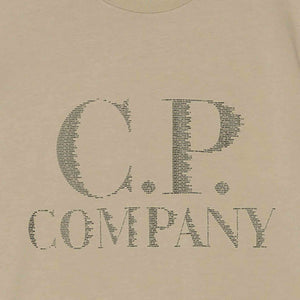 C.P. Company 30/1 Jersey Large Logo T-shirt in Cobblestone