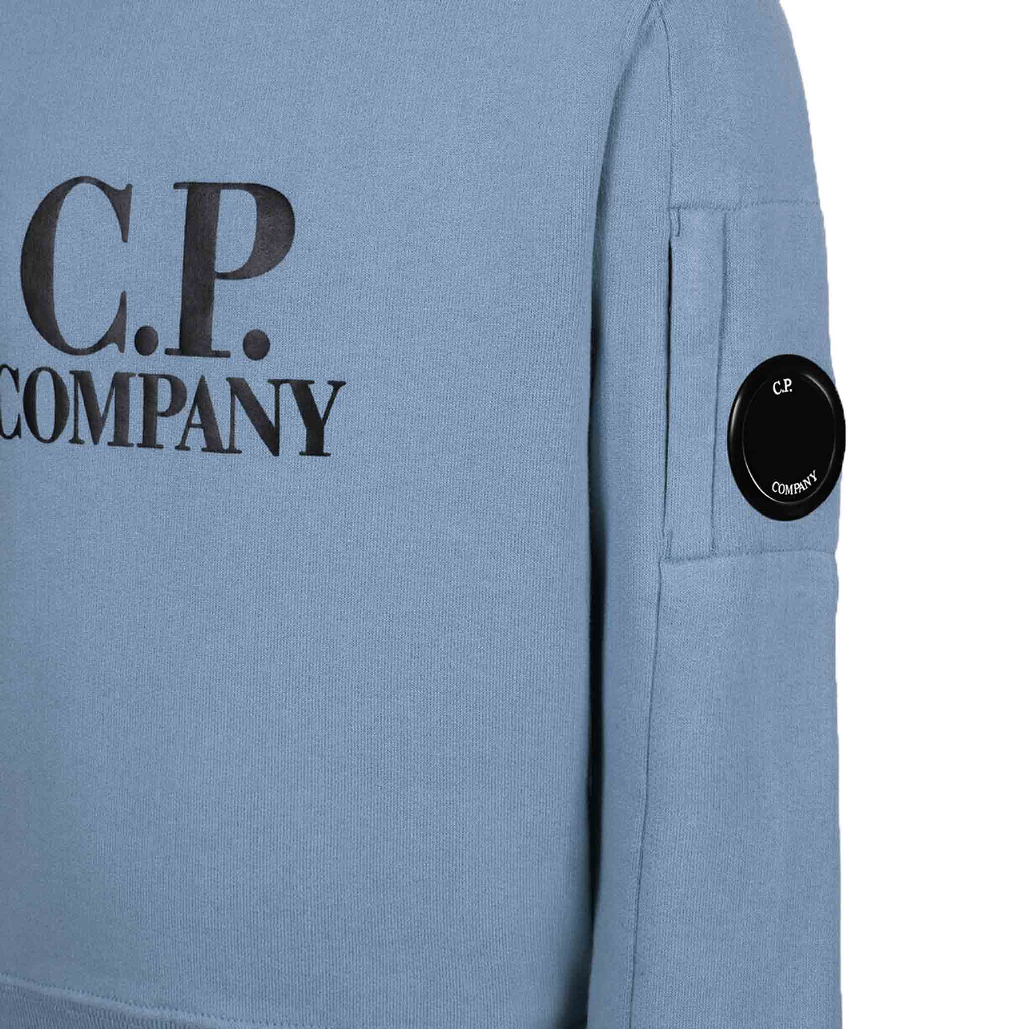 LatterShops - Shop C.P. Company Kids TEEN logo print sweatshirt