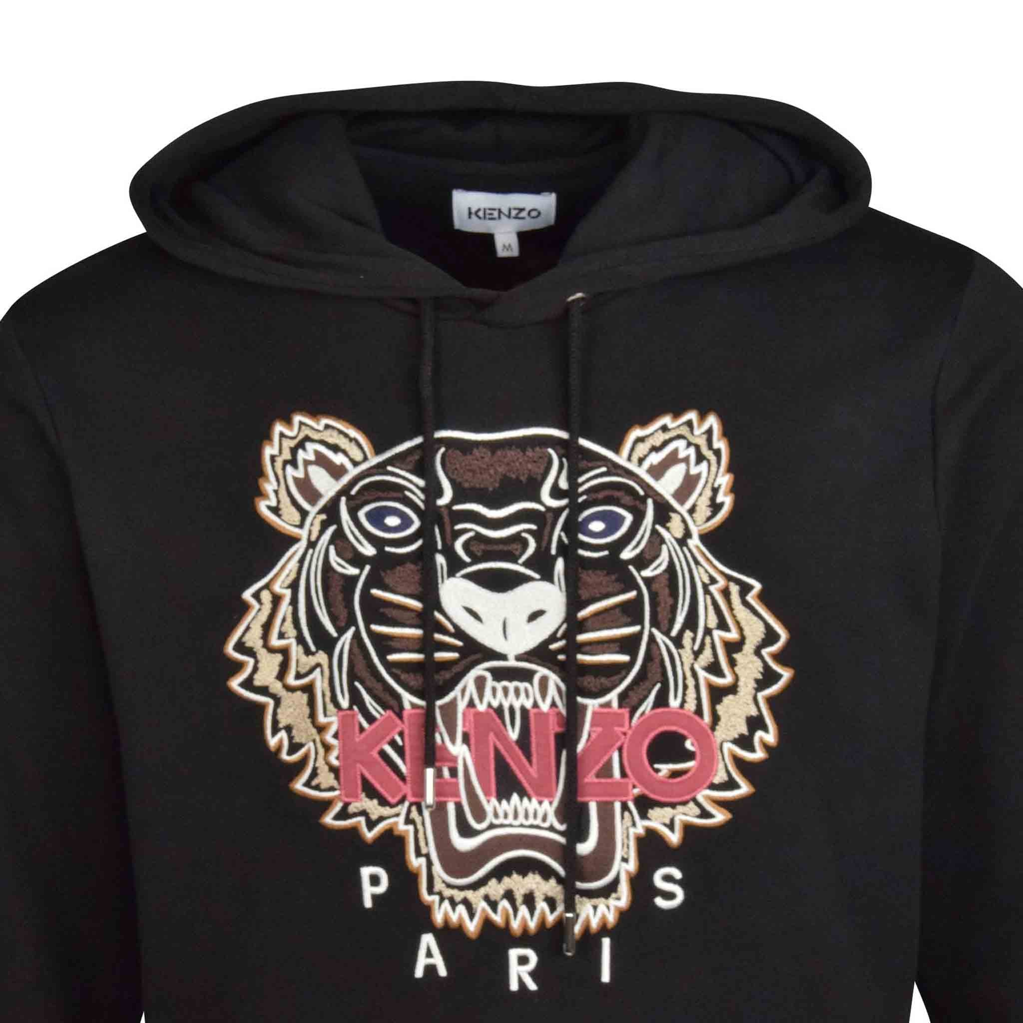 Kenzo Tiger Hooded Sweatshirt in Black