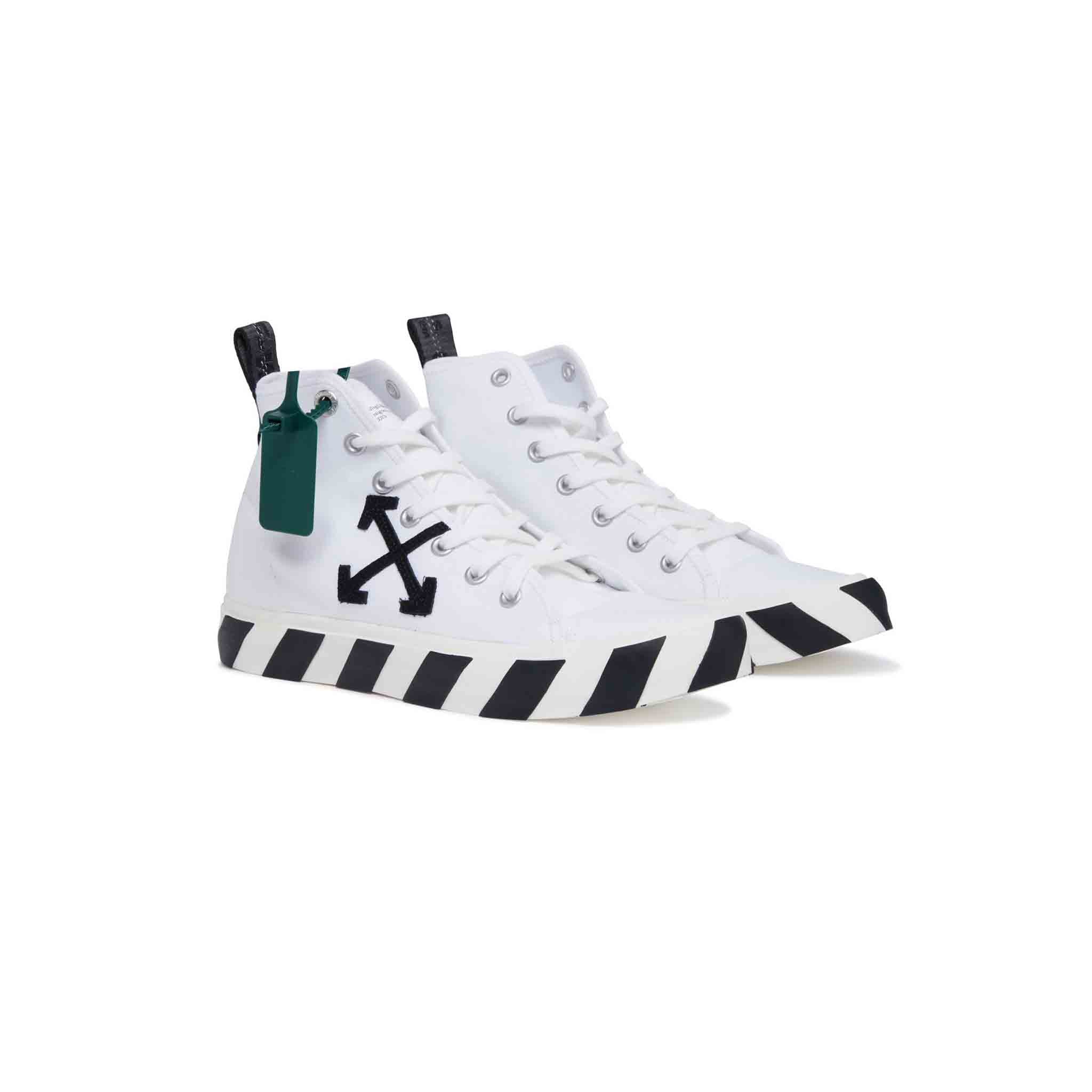 OFF-WHITE Mid Top Vulcanized Canvas in White