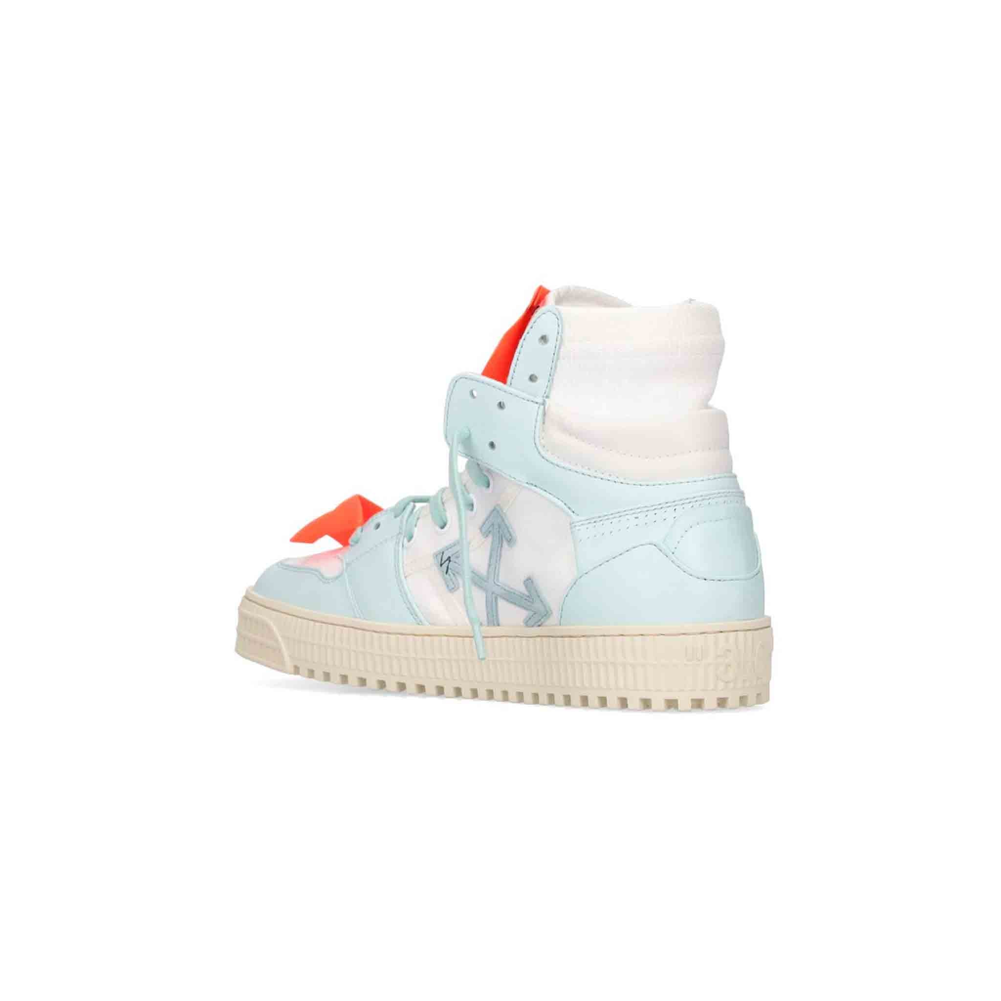 OFF-WHITE Womens 3.0 Court Leather in White and Light Blue