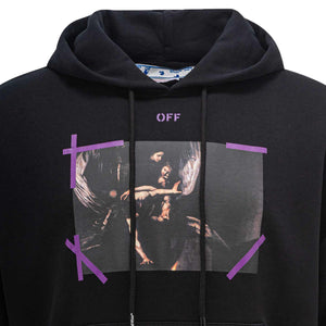OFF-WHITE Arrow Caravaggio Mercy Skate Hoodie In Black
