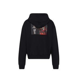 OFF-WHITE Caravaggio Paint Oversized Hoodie In Black