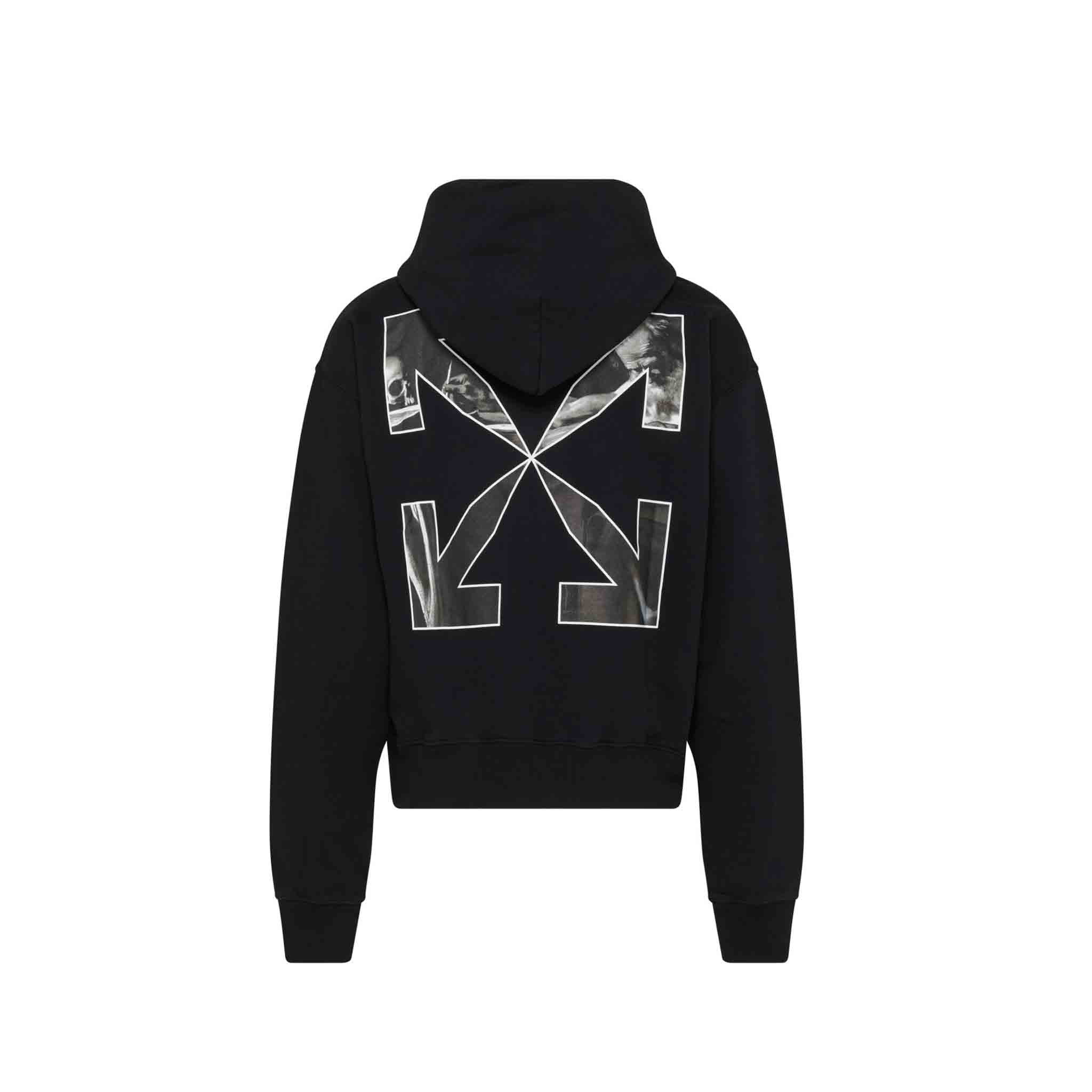 OFF-WHITE Caravaggio Arrow Oversized Hoodie In Black