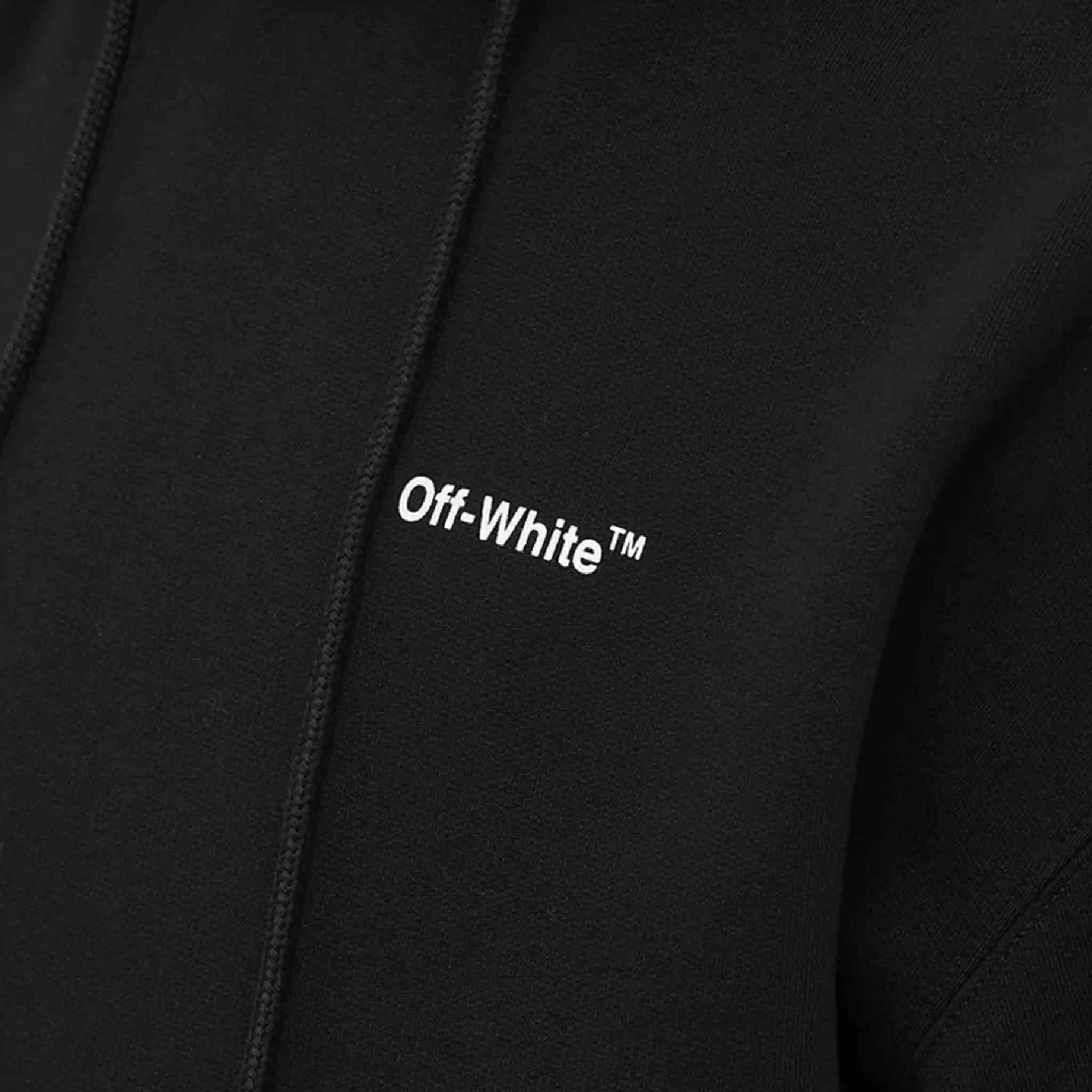 OFF-WHITE Diag Helvetica Oversized Hoodie In Black