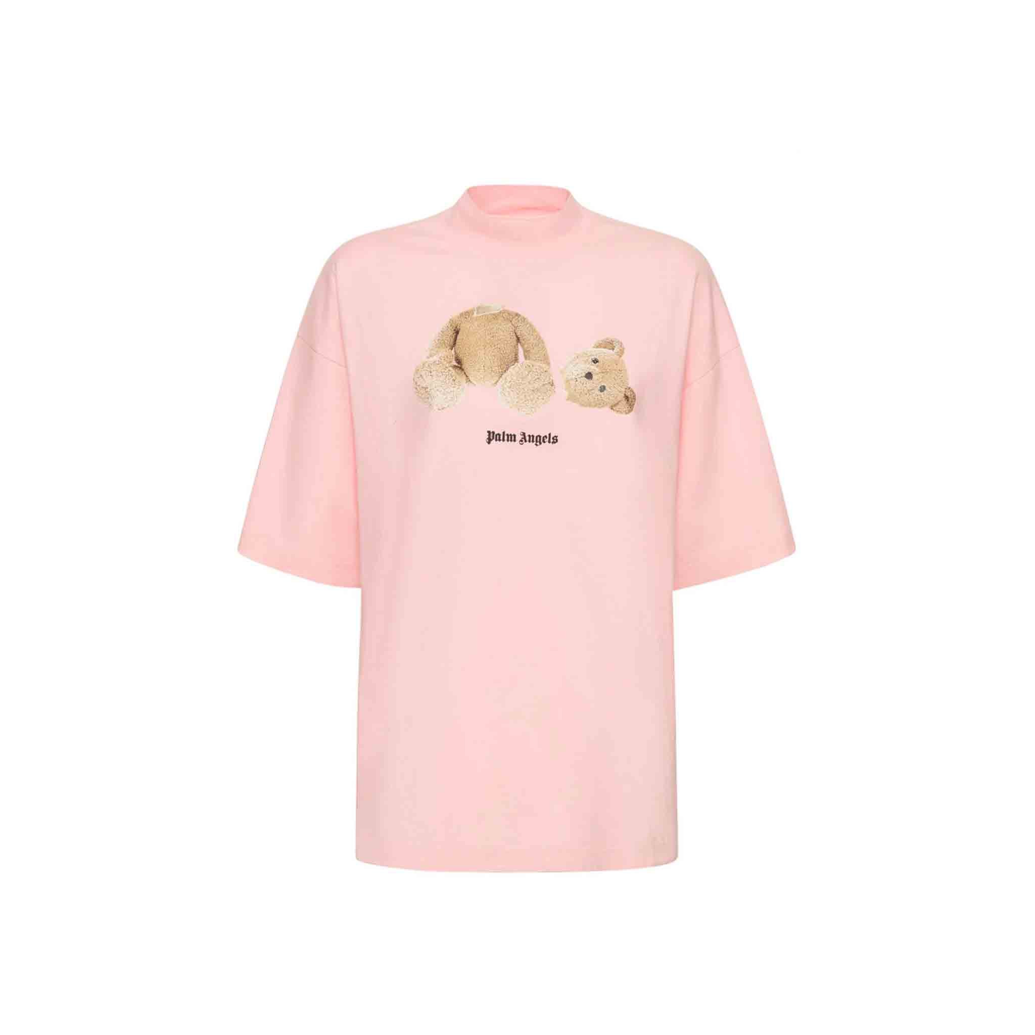 Palm Angels Women's Bear Loose T-Shirt in Pink