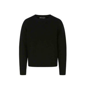 Palm Angels Curved Logo Knit in Black
