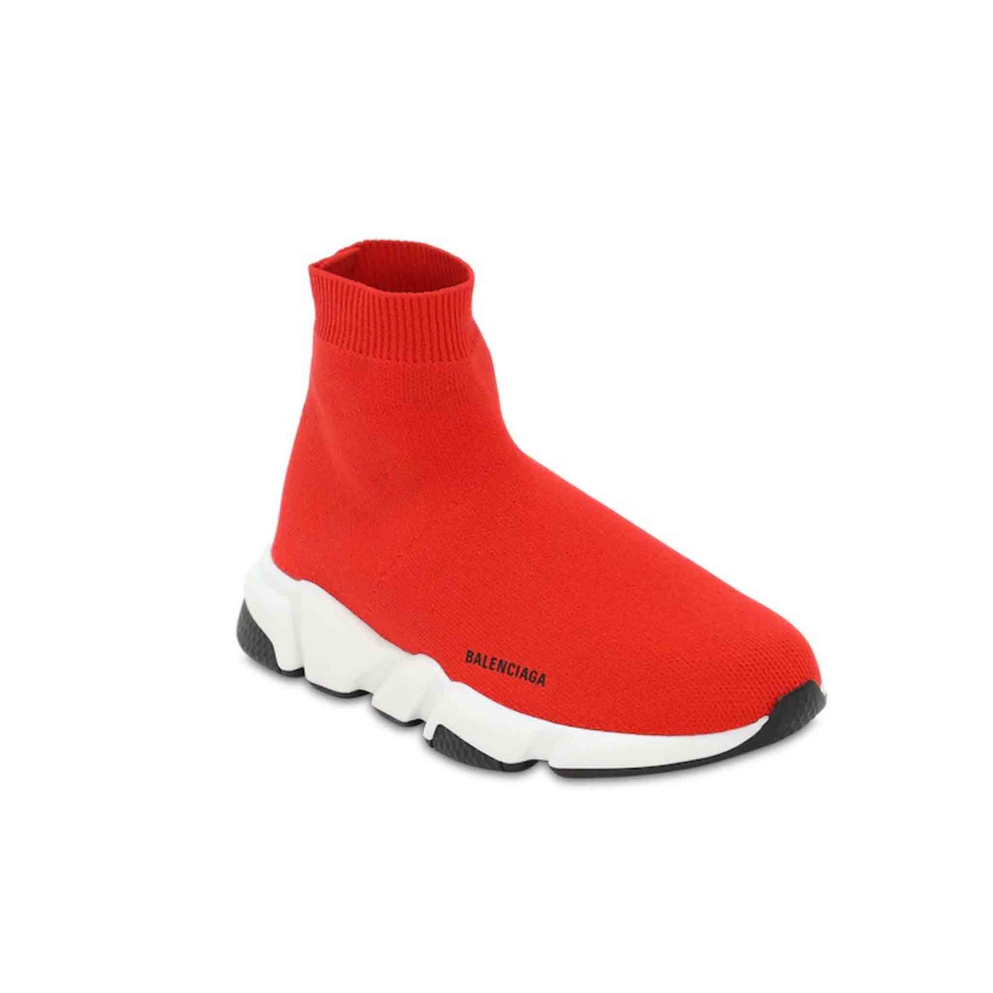 Balenciaga Red High Top Sneakers  liked on Polyvore featuring shoes  sneakers red high tops   Red high top sneakers Sneakers fashion  Sneakers fashion outfits