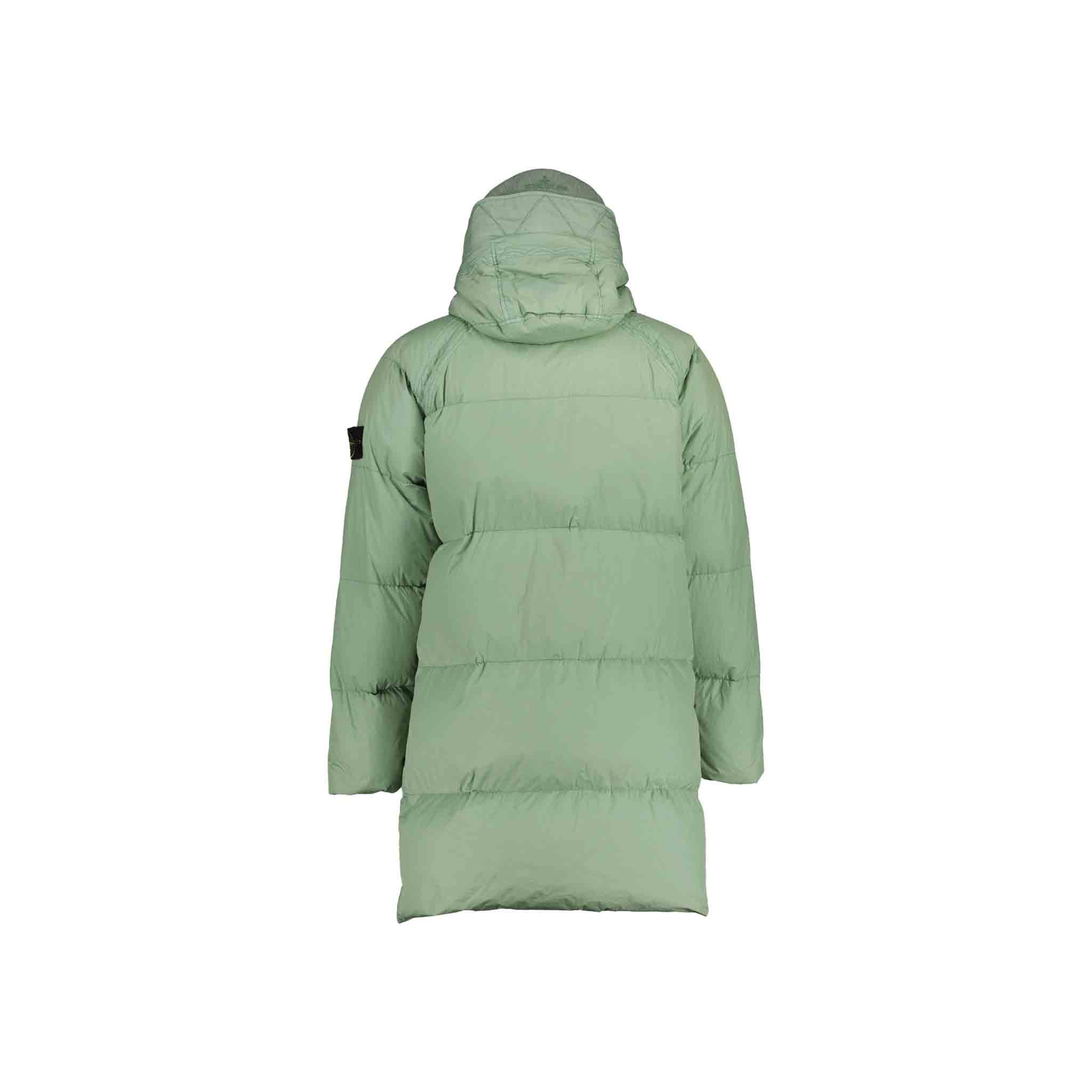 Stone Island Garment Dyed Crinkle Reps NY Down-TC Puffer Shell Jacket in Sage Green