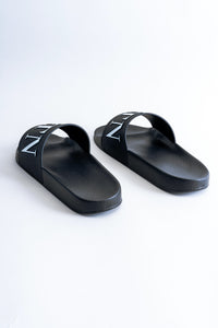 Valentino VLTN Sliders In Black & White