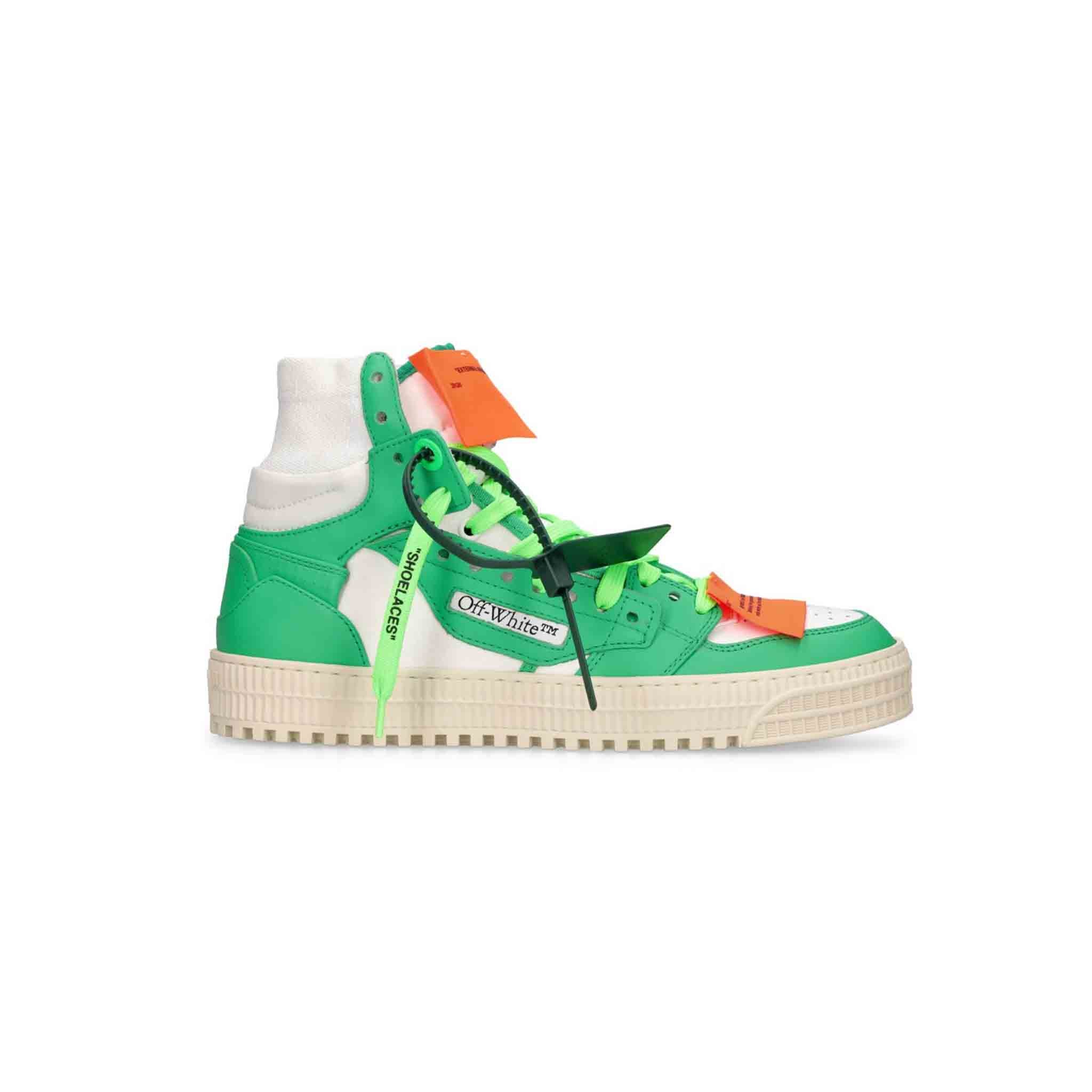 OFF-WHITE 3.0 Court Leather in Green/White