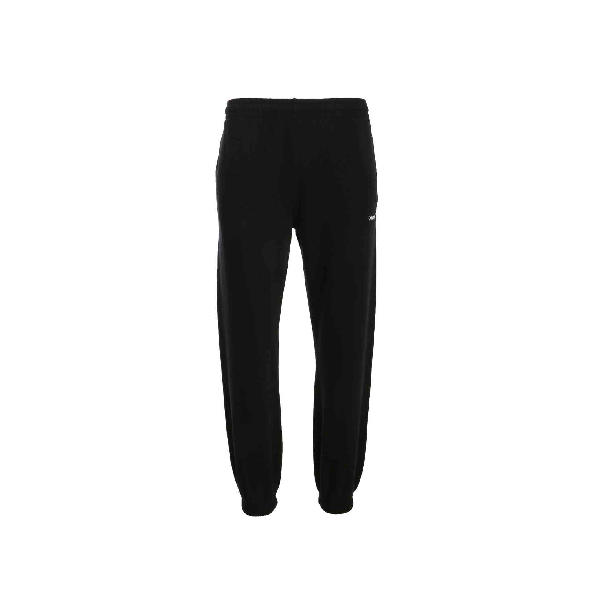 The Off-White sweatpants are a classic and comfortable addition to any casual wardrobe. Made of soft, high-quality cotton, these sweatpants feature a bold Off-White logo on the front and white diagonals on the back. The elasticated waistband and drawstring ensure a perfect fit, while side pockets and a velcro back pocket provide convenient storage.