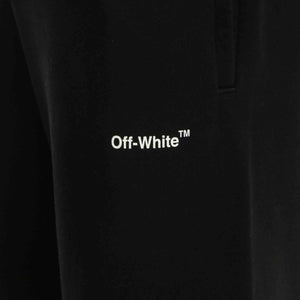 Off-White Helvetica Slim Sweatpants In Black